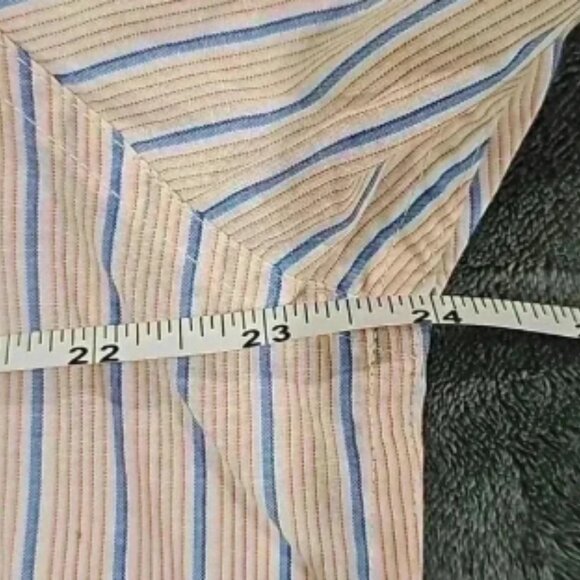 Saddlebred Easy Care Orange/blue short sleeve button Down - Picture 5 of 7